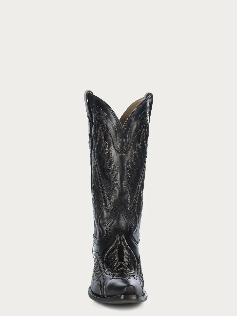 C4149 - MEN'S WOVEN DETAIL WITH BLUE EMBROIDERY BLACK SNIP TOE COWBOY BOOT - Image 4