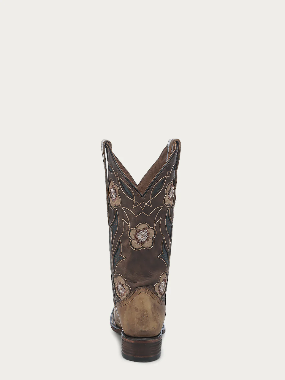 L6236 - WOMEN'S FLORAL SAND EMBROIDERY AND INLAY SQUARE TOE CIRCLE G COWBOY BOOT - Image 5