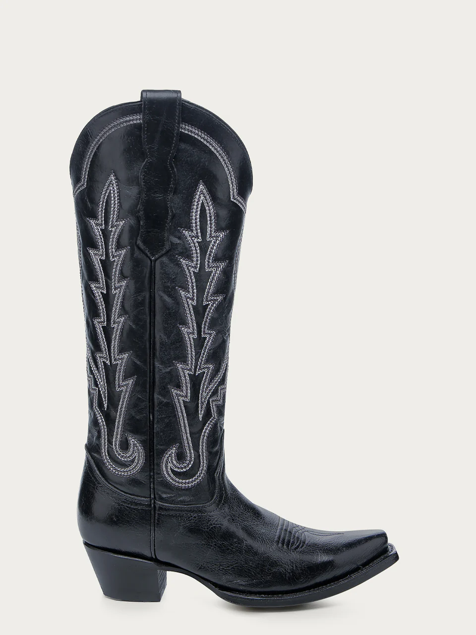 L6282 - WOMEN'S EMBOIDERY BLACK SNIP TOE CIRCLE G COWBOY BOOT - Image 3