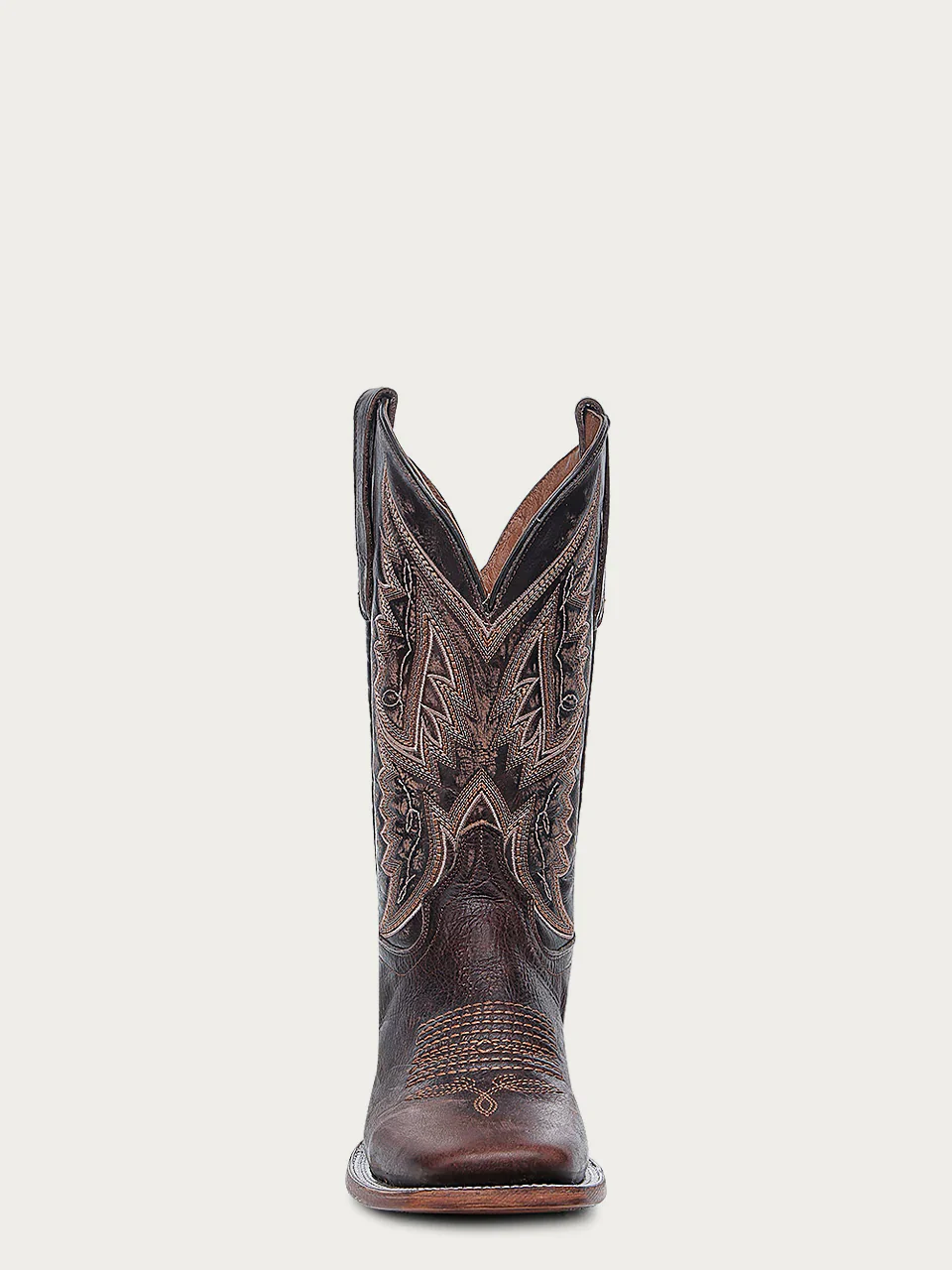L6296 - MEN'S EMBROIDERY CHOCOLATE WIDE SQUARE TOE CIRCLE G COWBOY BOOT - Image 4