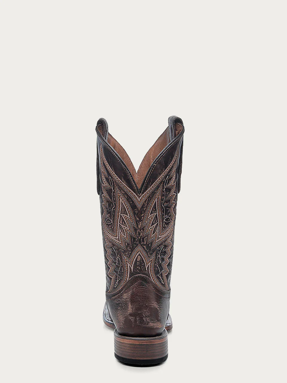 L6296 - MEN'S EMBROIDERY CHOCOLATE WIDE SQUARE TOE CIRCLE G COWBOY BOOT - Image 5