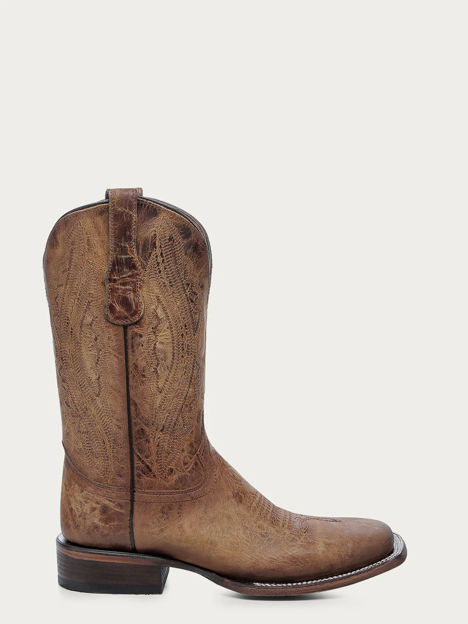 L6300 - MEN'S EMBROIDERY HONEY WIDE SQUARE TOE CIRCLE G COWBOY BOOT - Image 3