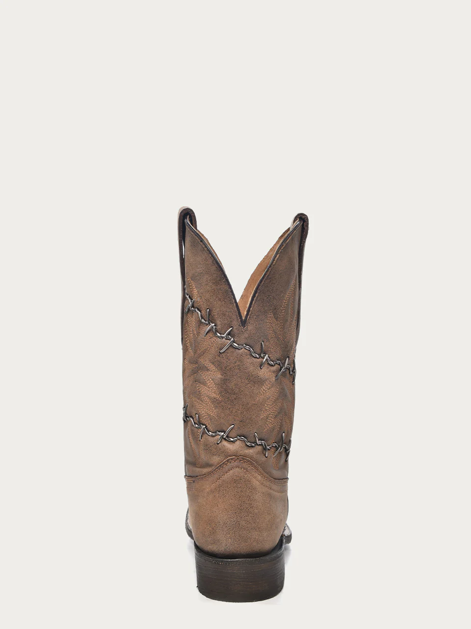 A3532 - MEN'S BARBED WIRE BROWN SQUARE TOE COWBOY BOOT - Image 5