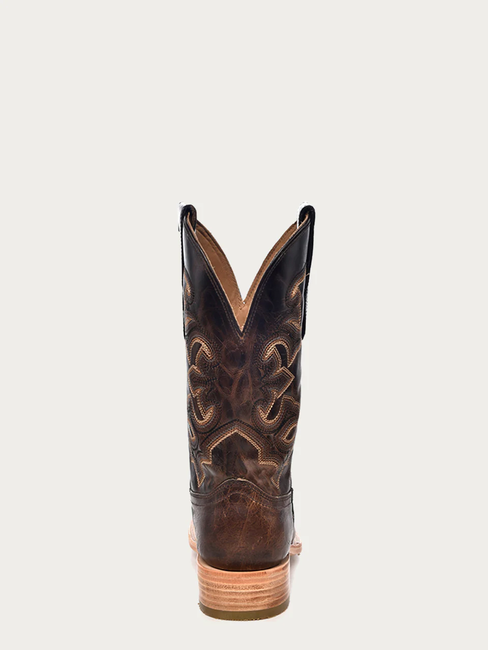 A4264 - MEN'S EMBROIDERY MOKA SQUARE TOE COWBOY BOOT - Image 5