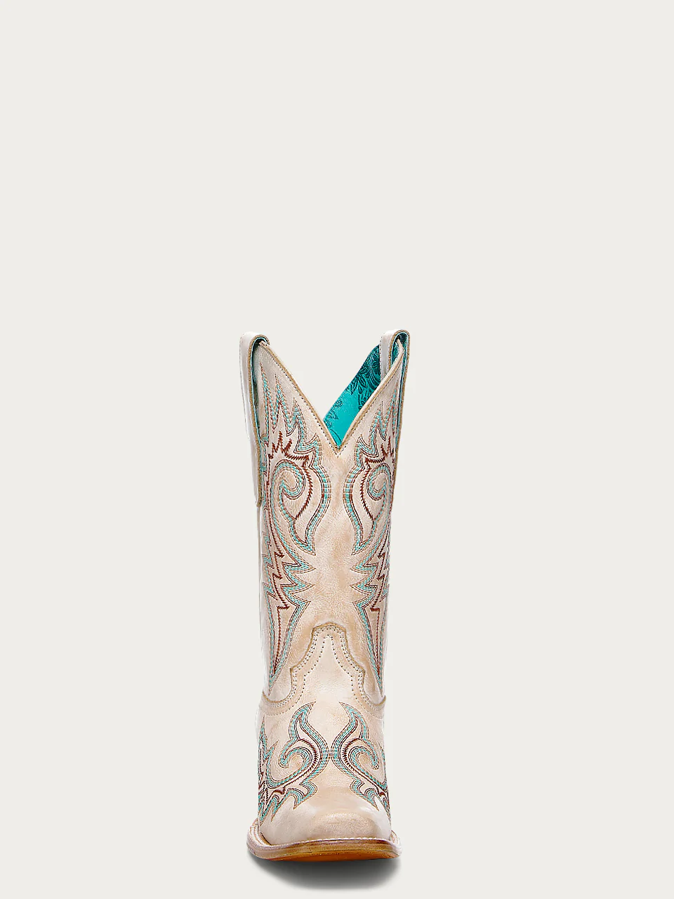 Z5444 - WOMEN'S BLUE AND RED EMBROIDERY BONE SQUARE TOE COWBOY BOOT - Image 5