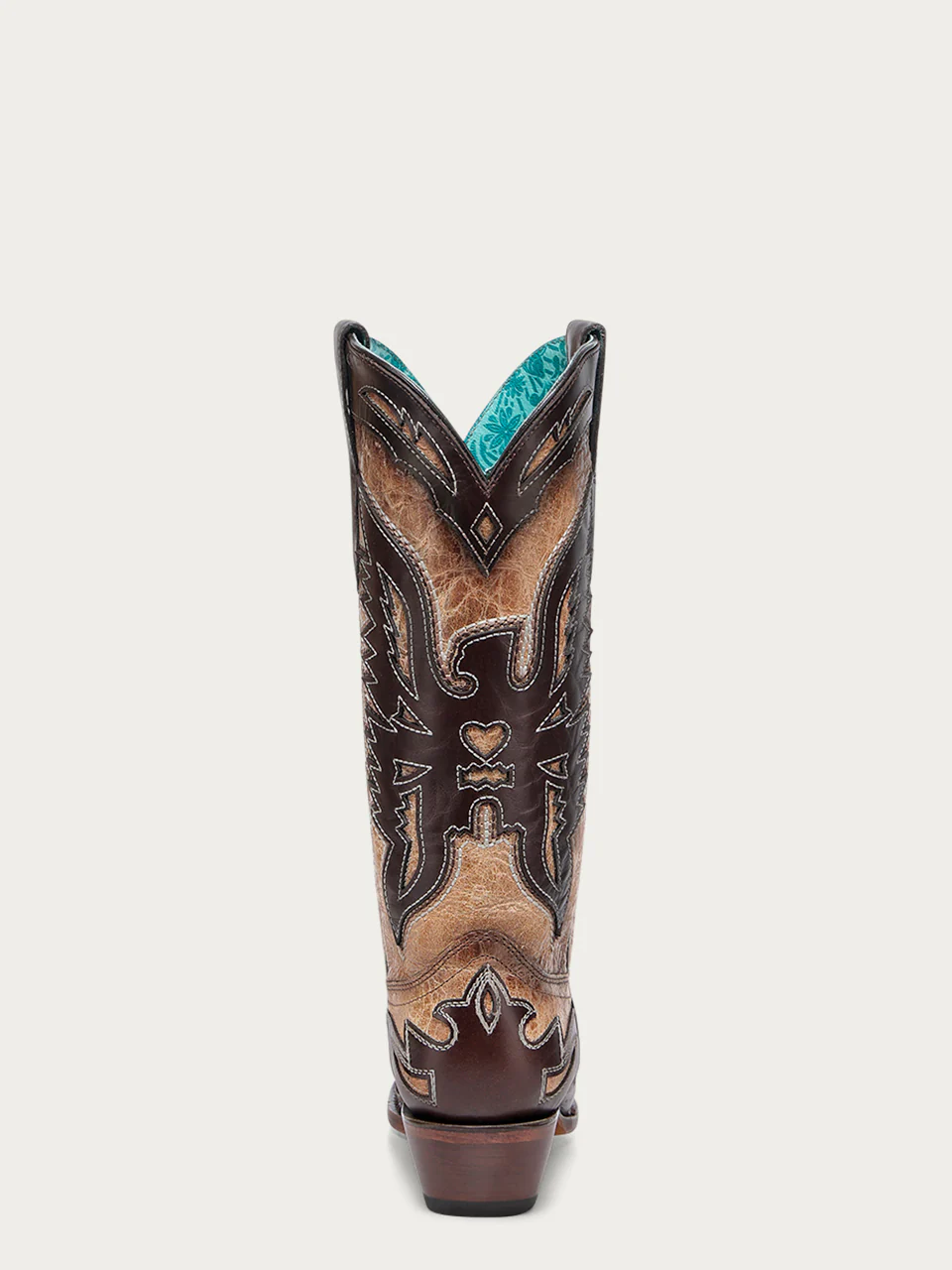 A4889 - WOMEN'S CHOCOLATE EAGLE OVERLAY SAND SNIP-TOE COWBOY BOOT - Image 6