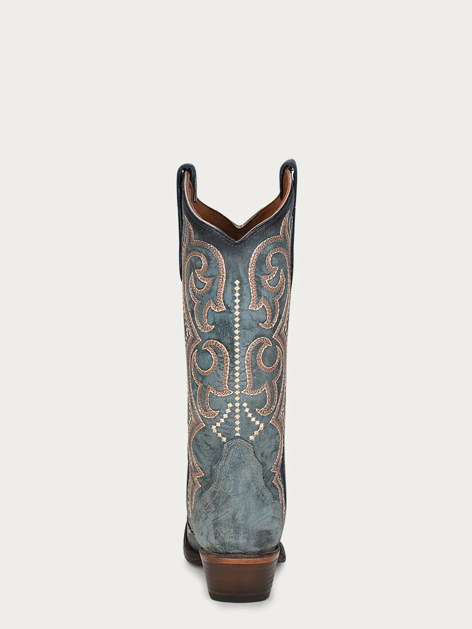 L5869 - WOMEN'S EMBROIDERY AND TRIAD BLUE JEAN SNIP TOE COWBOY BOOT - Image 4