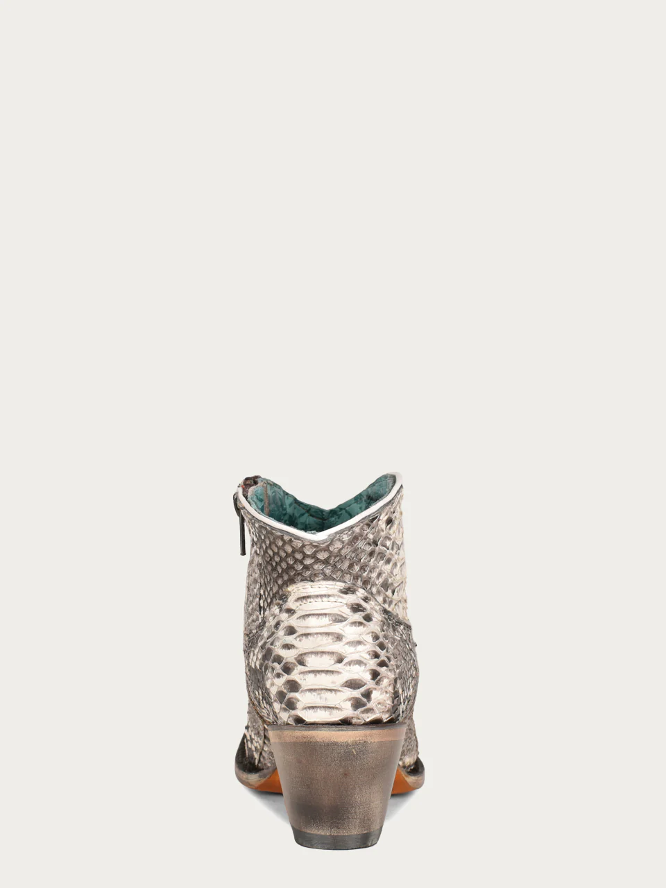 A4319 - WOMEN'S GENUINE FULL PYTHON J TOE BOOTIE WITH ZIPPER - Image 5